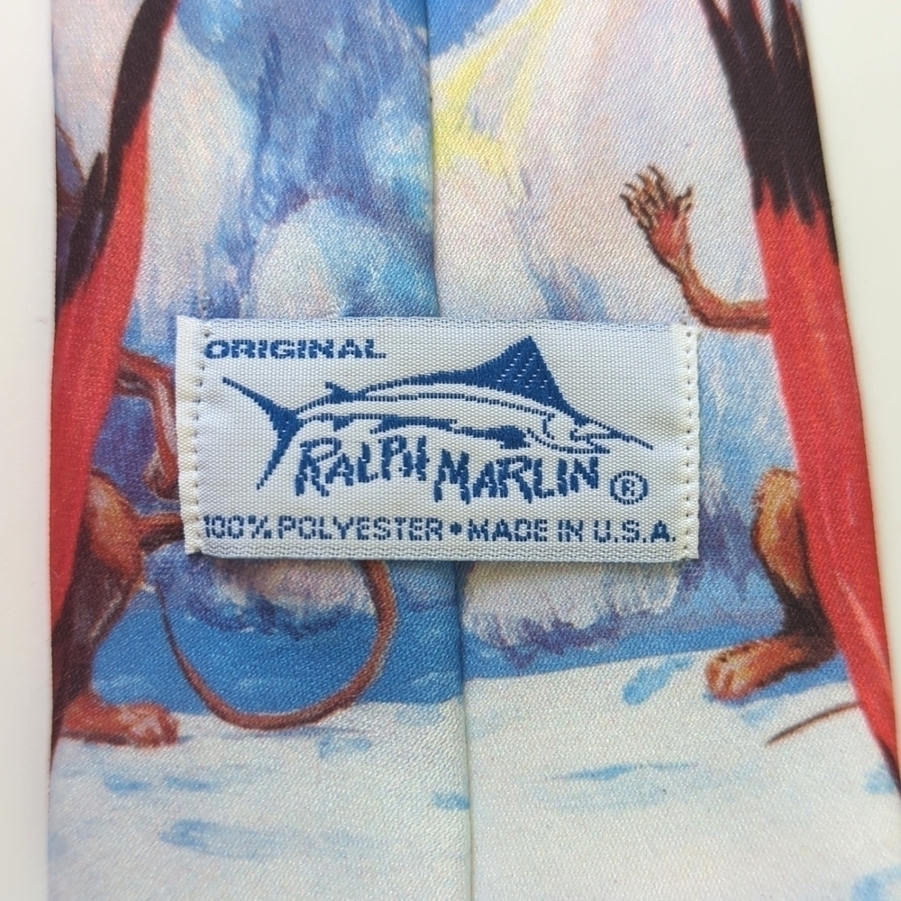 Ralph Marlin 1990 Vintage The Carolers Christmas Critters Illustrated Neck Tie - Picture 10 of 12